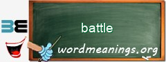 WordMeaning blackboard for battle